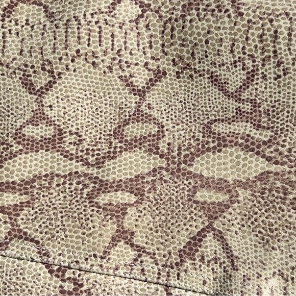 Bagatelle Snake Print Leather Jacket (Size 6) Brown Good Condition - Picture 9 of 14
